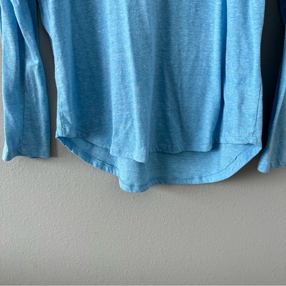 State of Mine Light Blue V-Neck Long Sleeve Minnesota Tee Size Medium Women’s - Picture 6 of 12